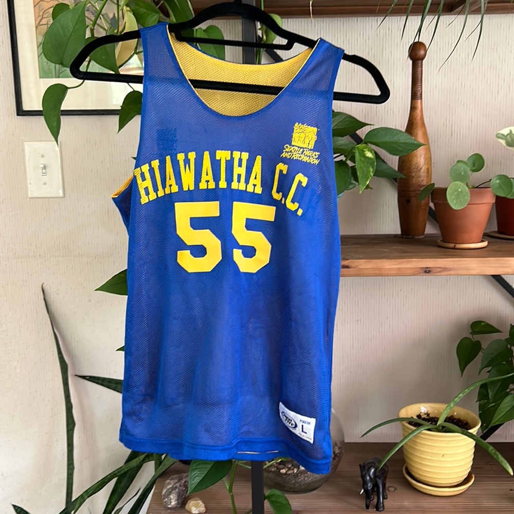 Blue and Yellow Reversible Basketball Jersey